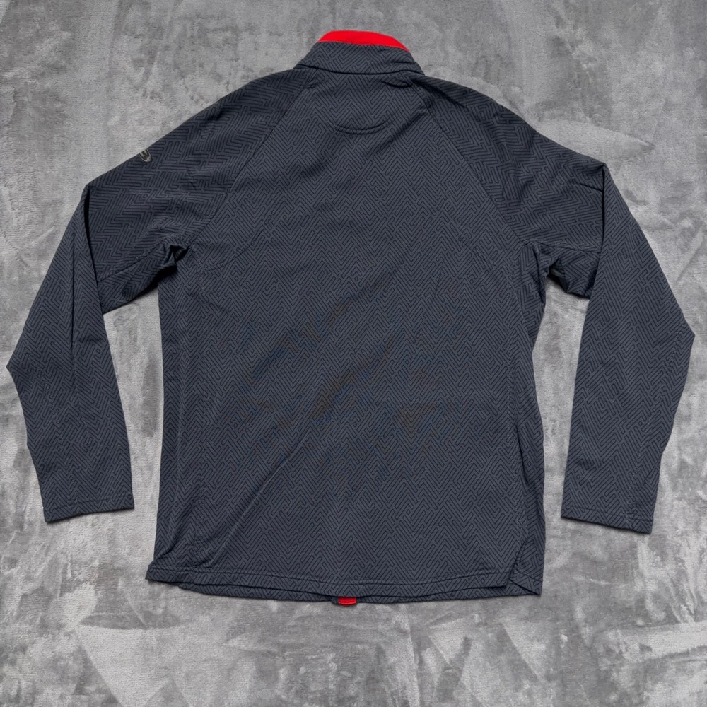 Icebreaker Merino Full Zip Jacket Mens Medium Gray Red Wool San Diego State SDSU - Picture 2 of 8